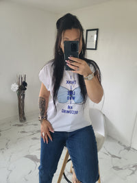 T-shirt Papillon bleu