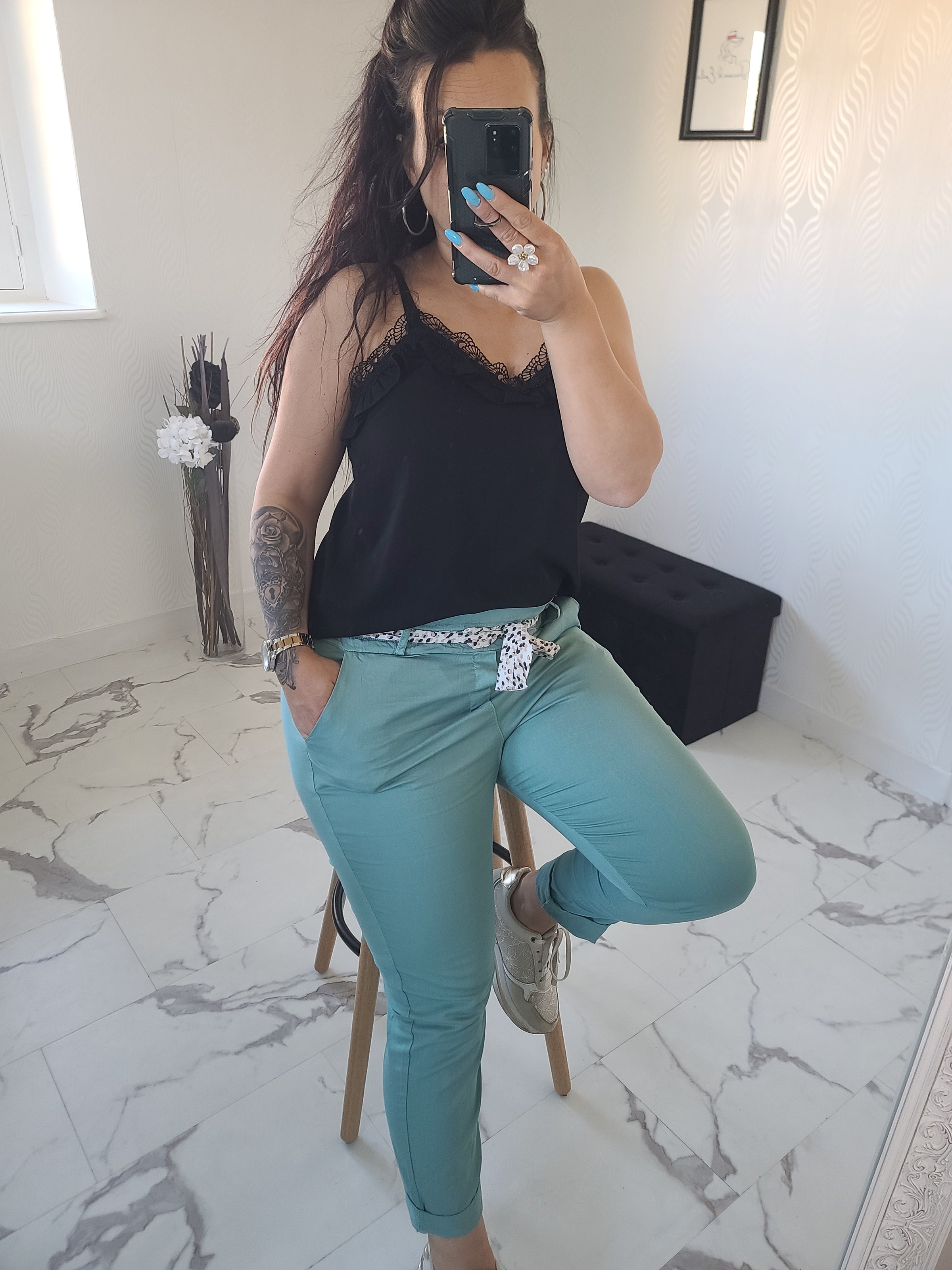 Pantalon Chrisy céladon