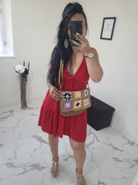 Robe en gaze de coton Mila rouge