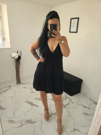 Robe en gaze de coton Mila noire