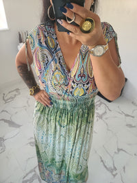 Robe taille magique Livia verte