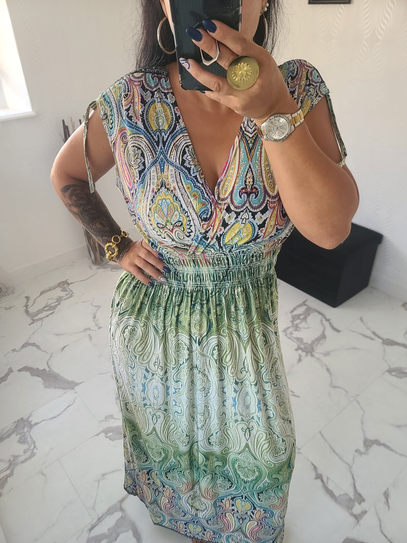 Robe taille magique Livia verte