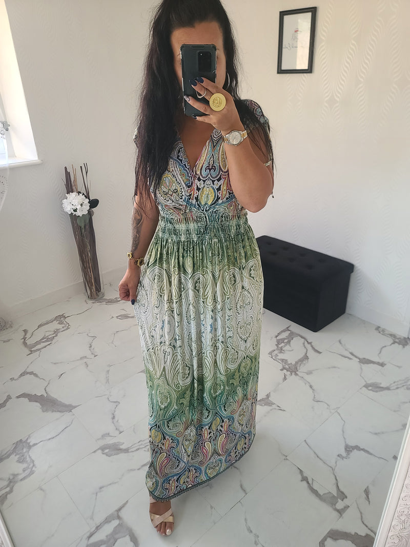 Robe taille magique Livia verte