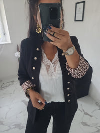 Veste officier Albanne noire