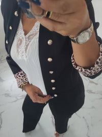 Veste officier Albanne noire