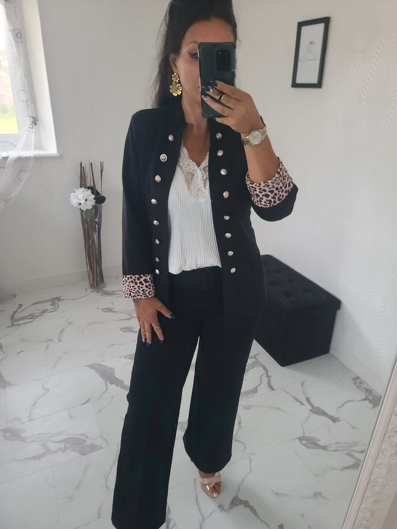 Veste officier Albanne noire