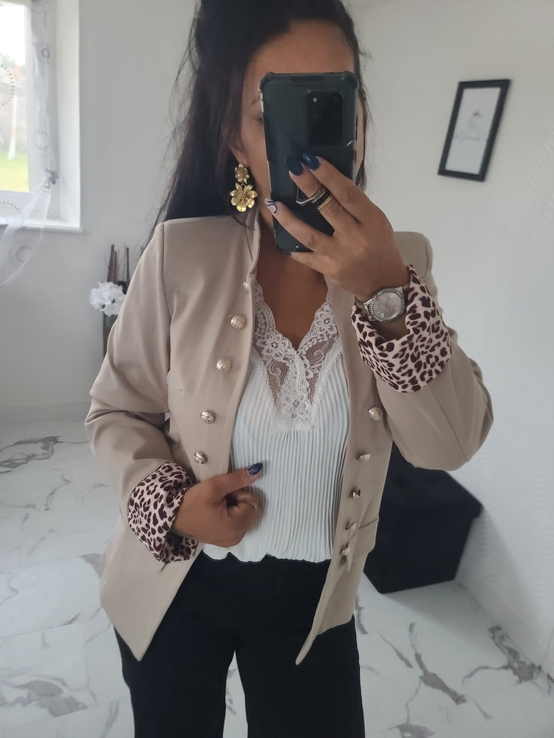 Veste officier Albanne beige