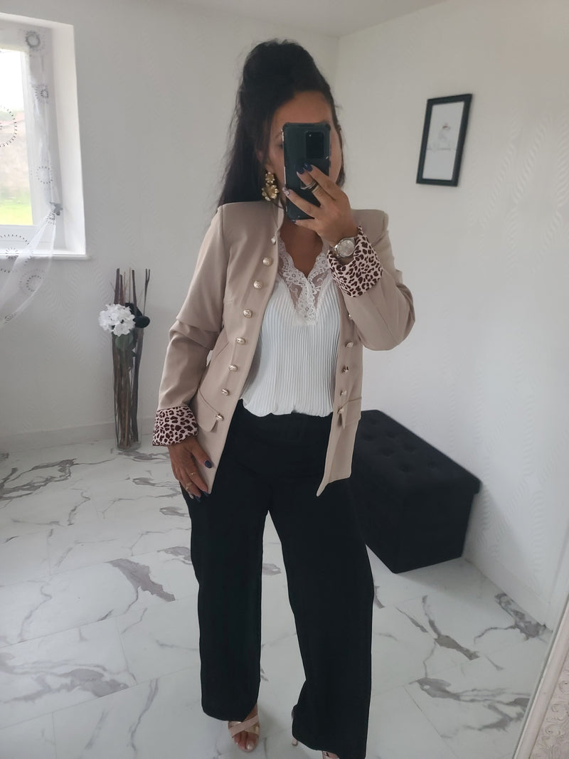 Veste officier Albanne beige