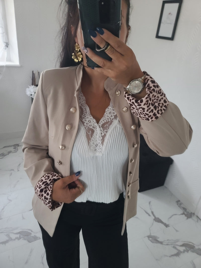 Veste officier Albanne beige