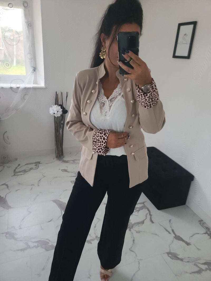 Veste officier Albanne beige