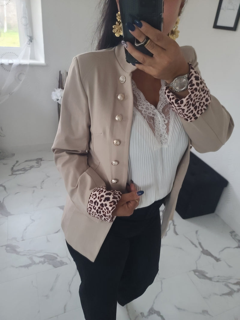 Veste officier Albanne beige