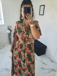 Robe imprimée Victoire verte