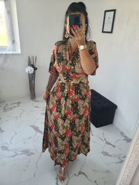 Robe imprimée Victoire verte