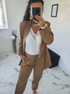 Blazer grande taille Constance camel