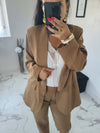 Blazer grande taille Constance camel