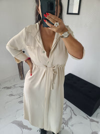 Robe chemise Chloé beige