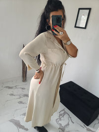 Robe chemise Chloé beige