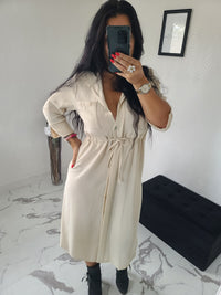 Robe chemise Chloé beige