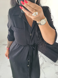 Robe chemise Chloé noire