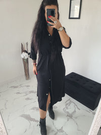 Robe chemise Chloé noire