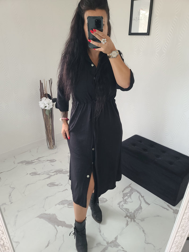 Robe chemise Chloé noire