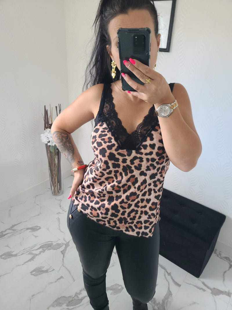 Débardeur imprimé léopard Cathy