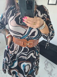 Ceinture élastique KAREN camel