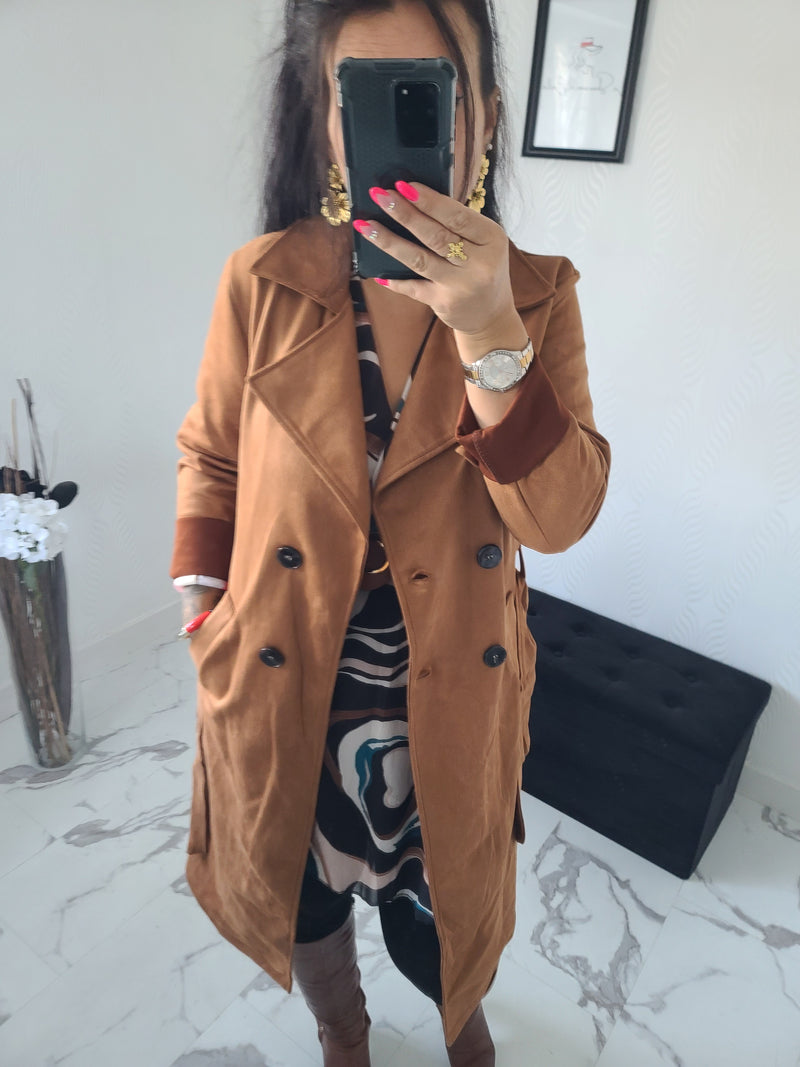 Trench en daim Romane