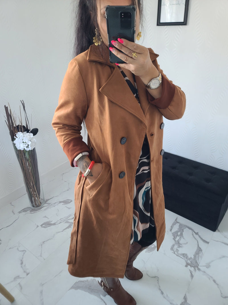 Trench en daim Romane