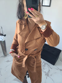 Trench en daim Romane