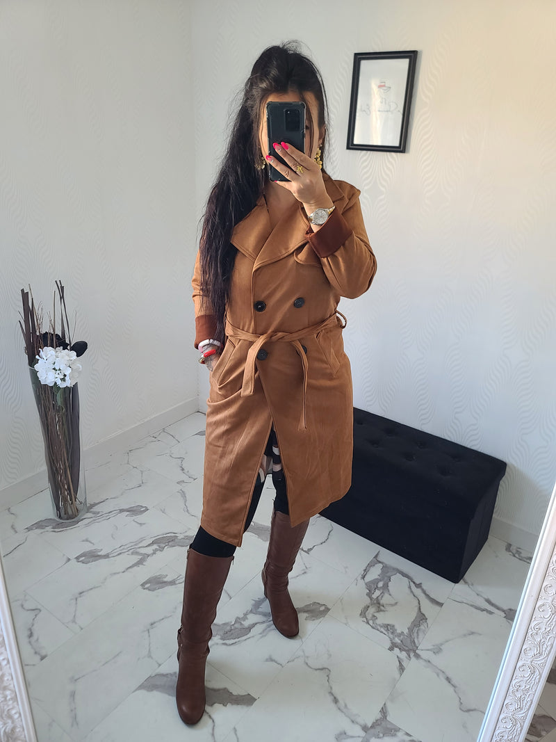 Trench en daim Romane