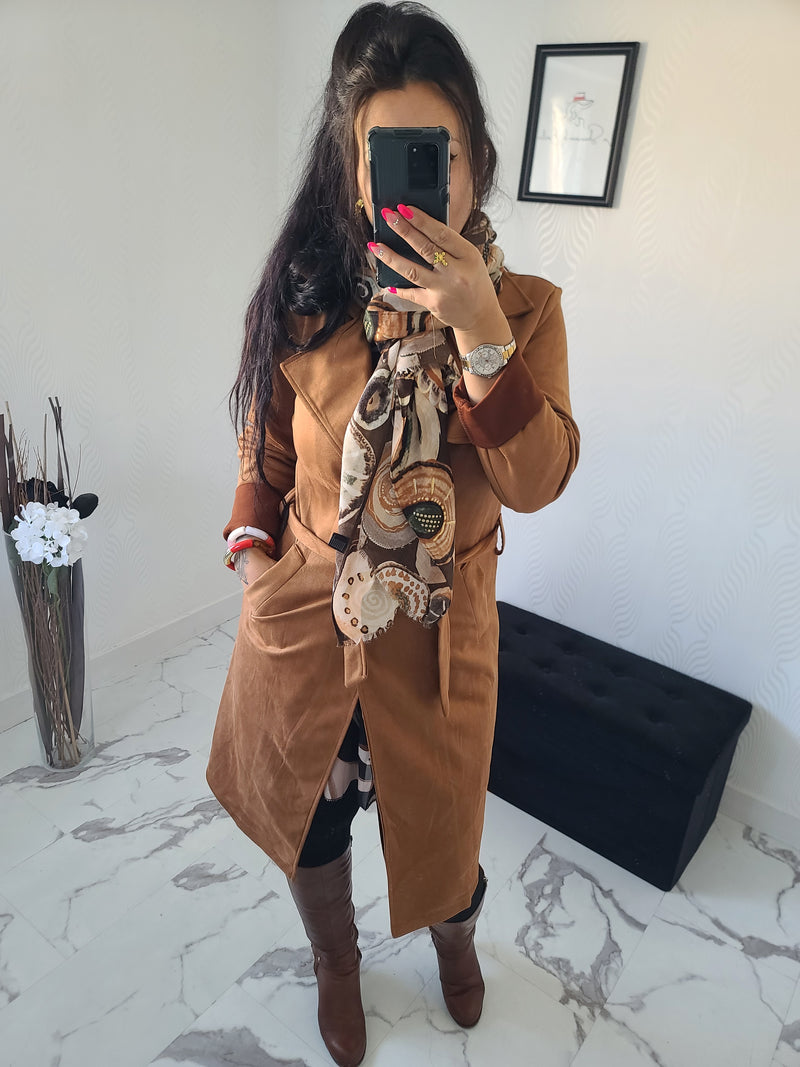 Trench en daim Romane