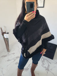 Manteau cape Lois noir