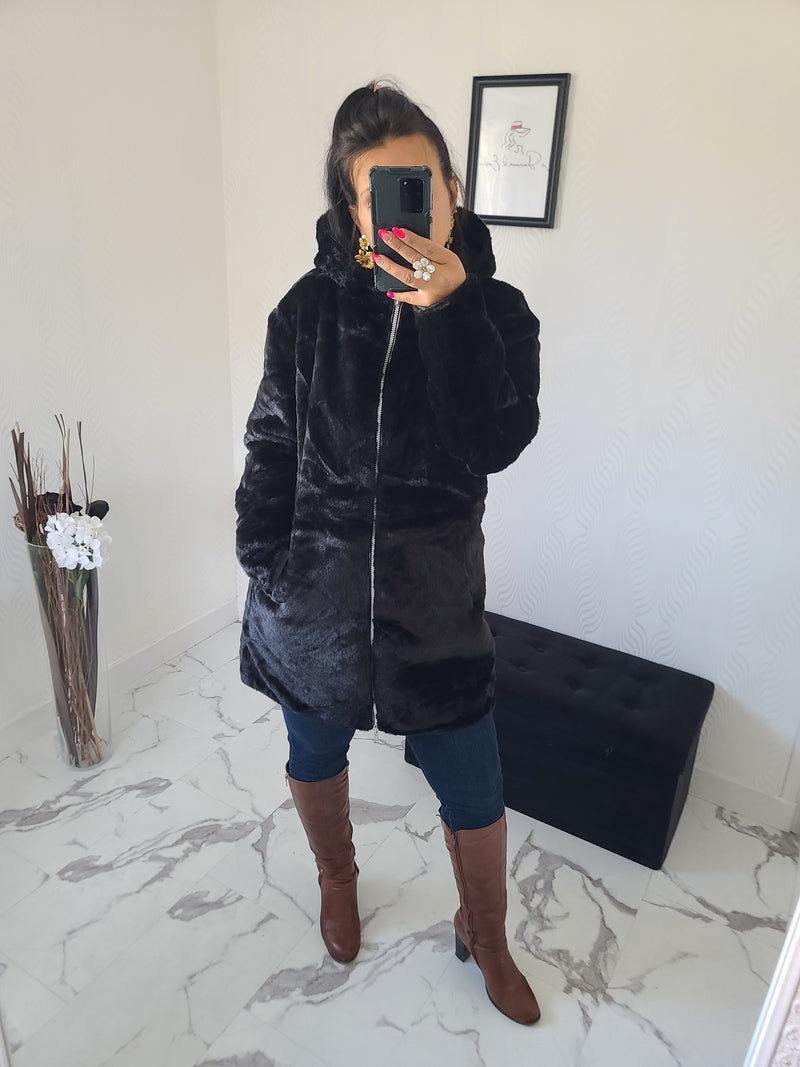 Parka réversible Louise noire