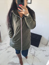 Parka réversible Louise kaki
