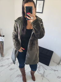 Parka réversible Louise kaki