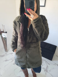 Parka réversible Louise kaki