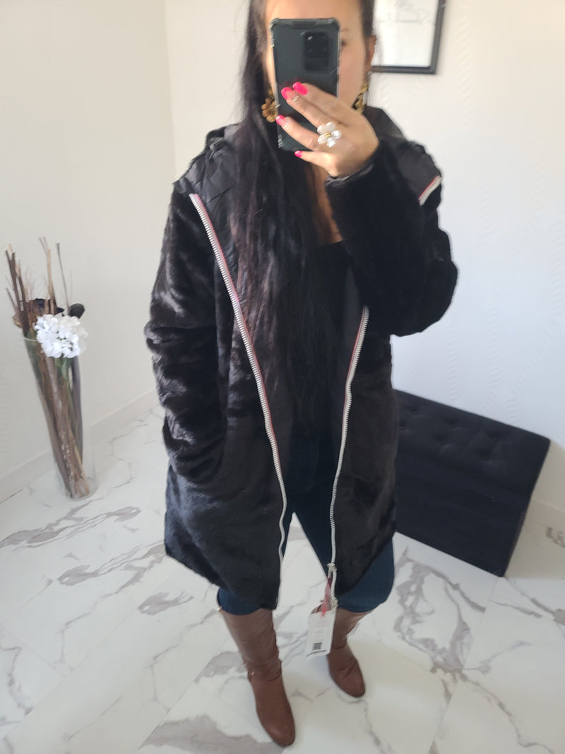 Parka réversible Louise noire