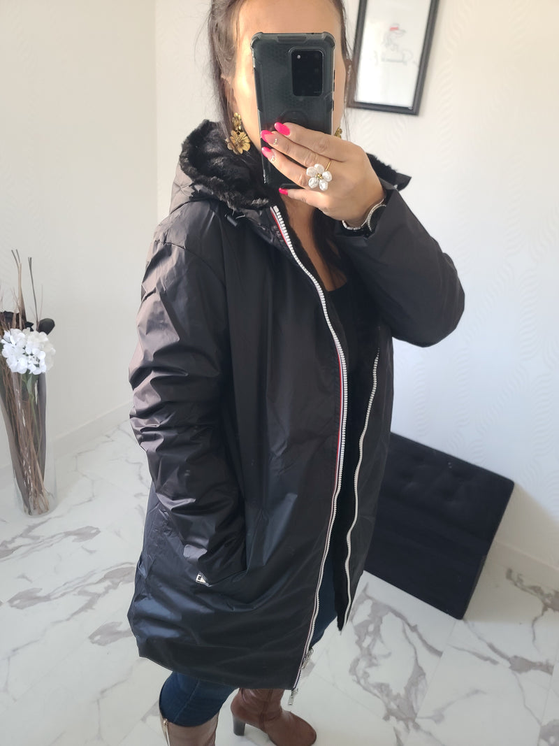 Parka réversible Louise noire