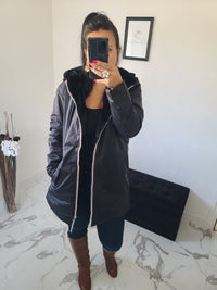 Parka réversible Louise noire