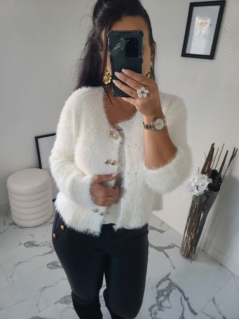 Gilet  fourrure CELESTIN blanc