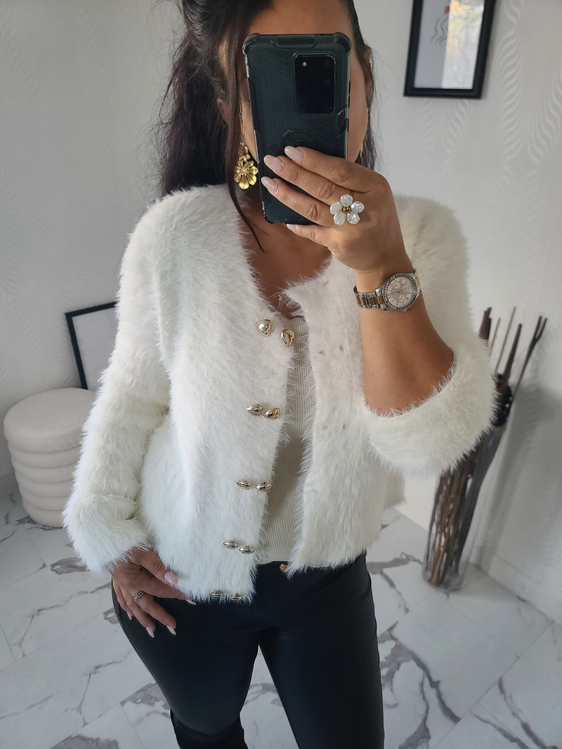 Gilet  fourrure CELESTIN blanc