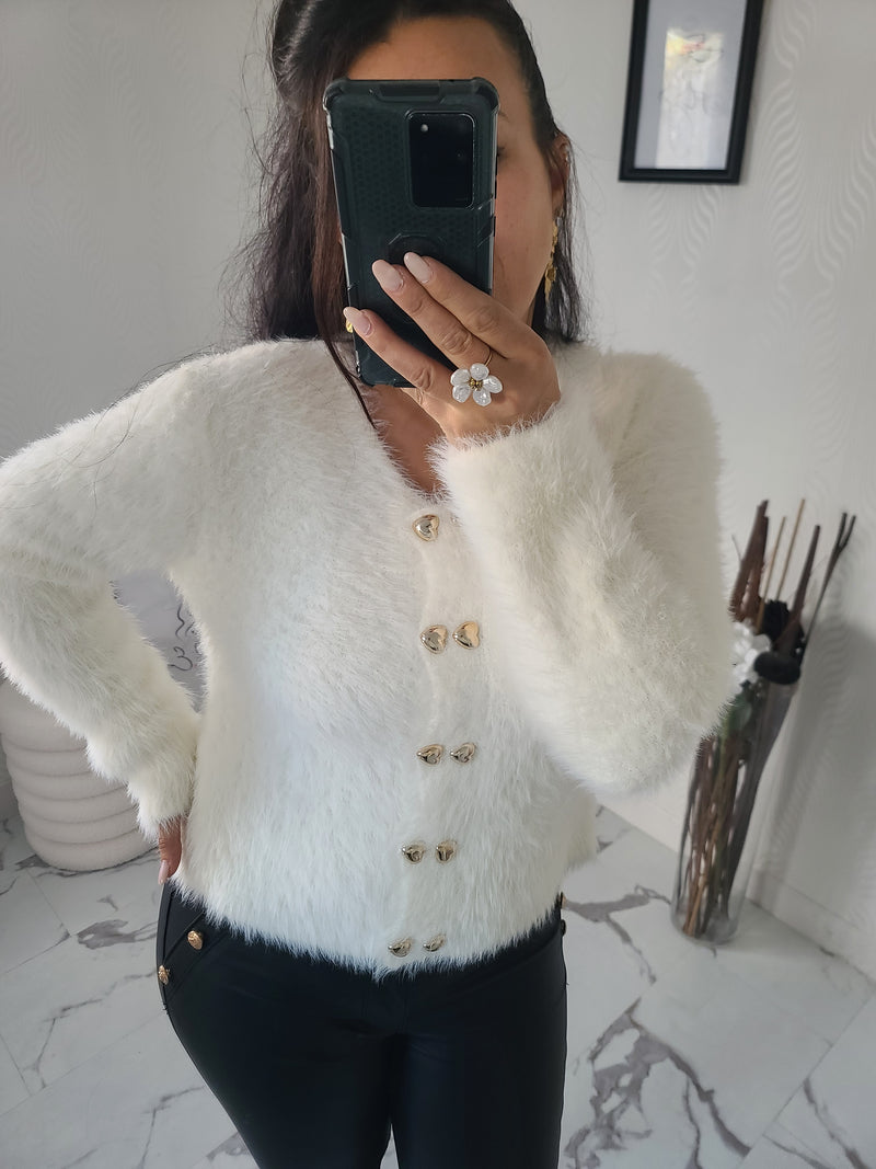 Gilet  fourrure CELESTIN blanc