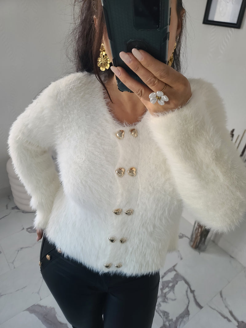 Gilet  fourrure CELESTIN blanc