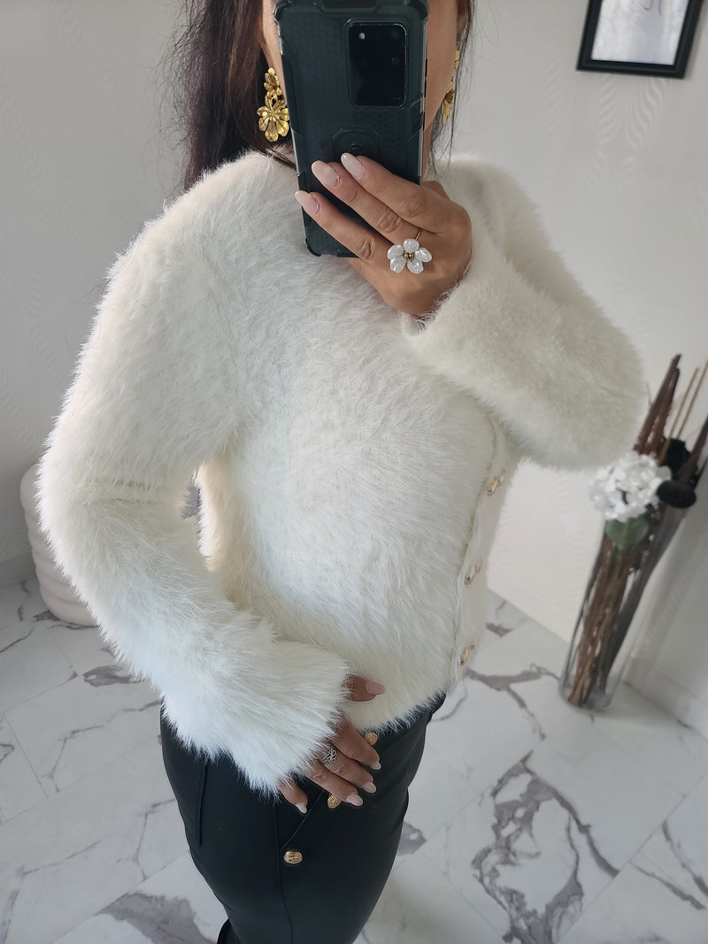 Gilet  fourrure CELESTIN blanc