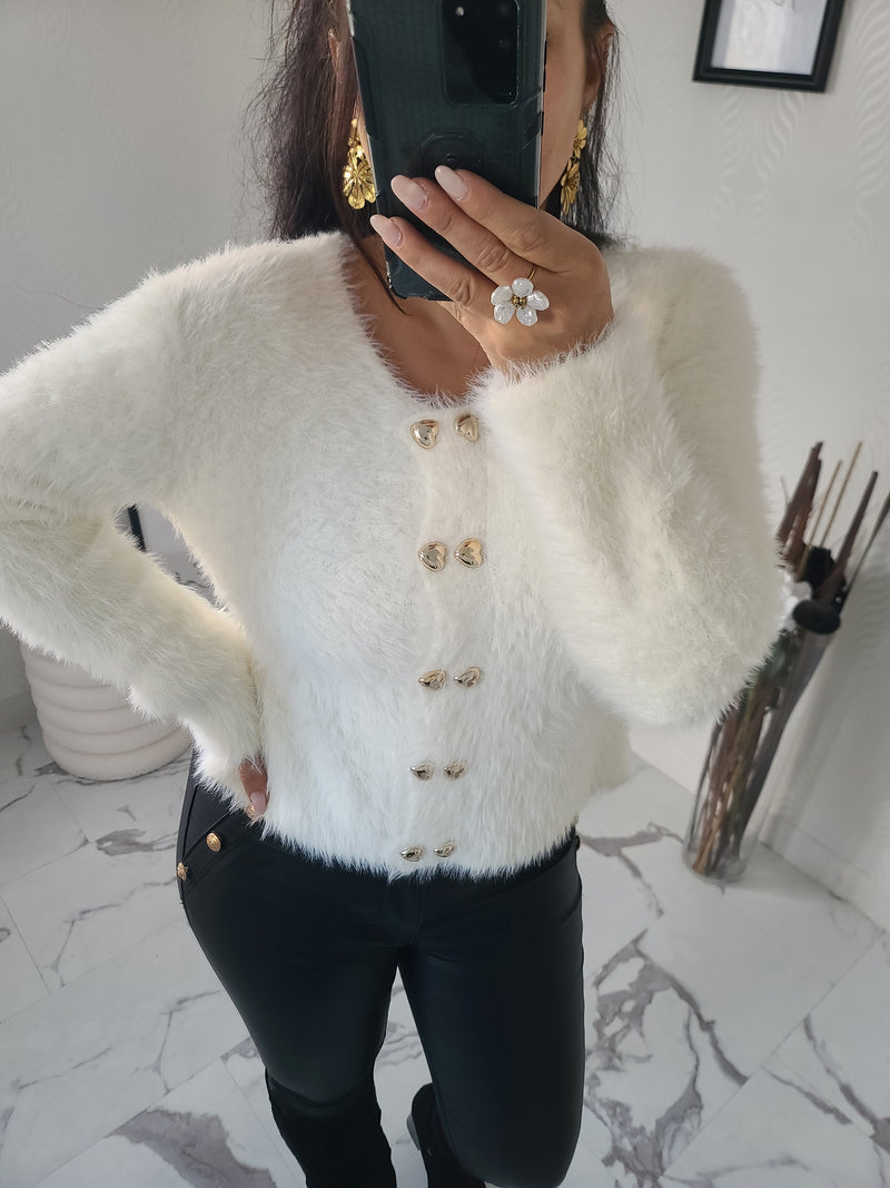 Gilet  fourrure CELESTIN blanc