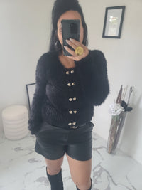 Gilet fourrure CELESTIN noir