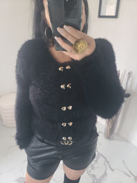 Gilet fourrure CELESTIN noir