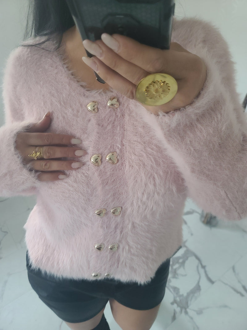 Gilet fourrure CELESTIN rose