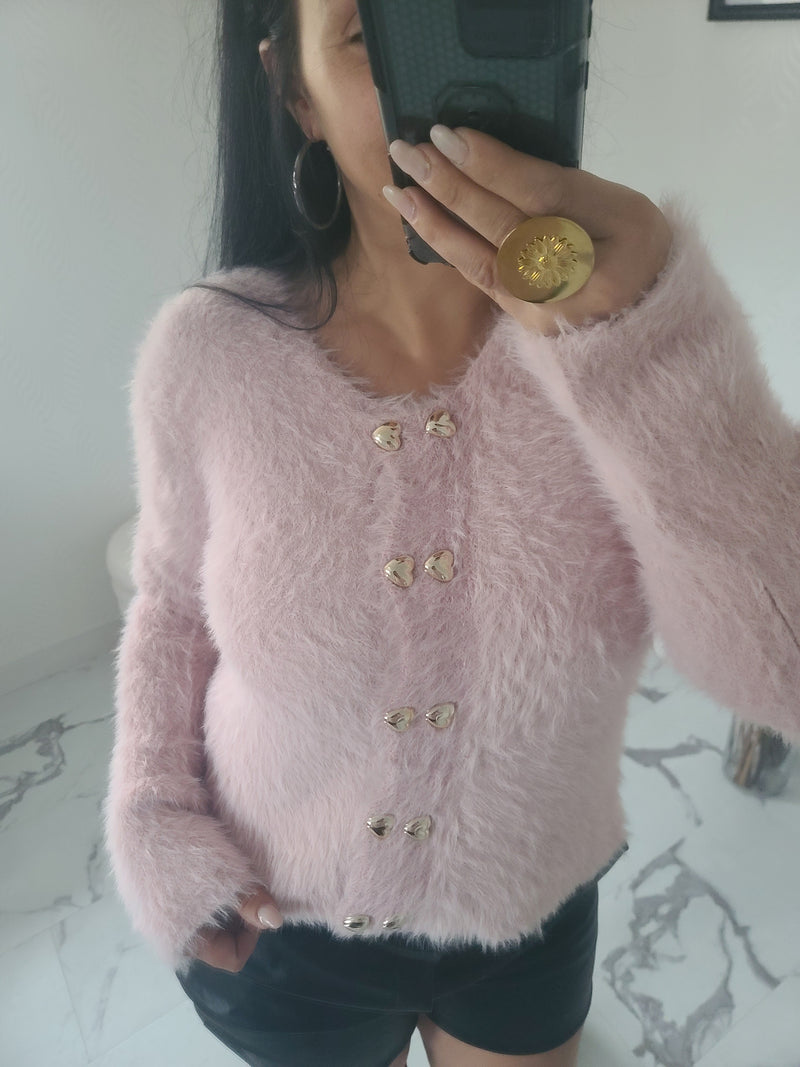 Gilet fourrure CELESTIN rose